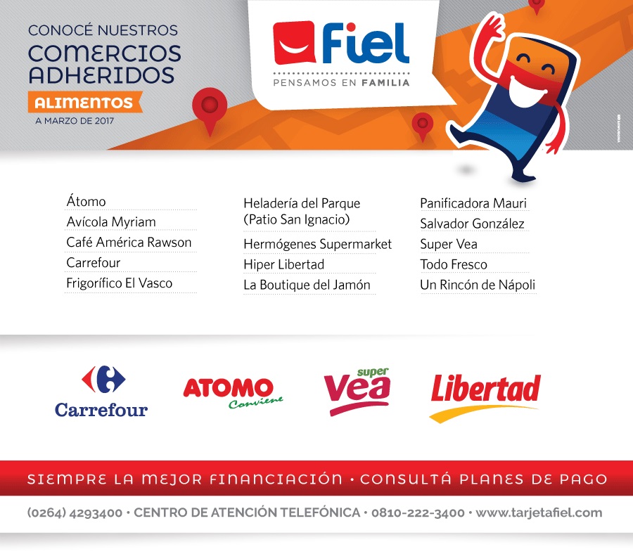 Comercios adheridos del rubro Alimentos