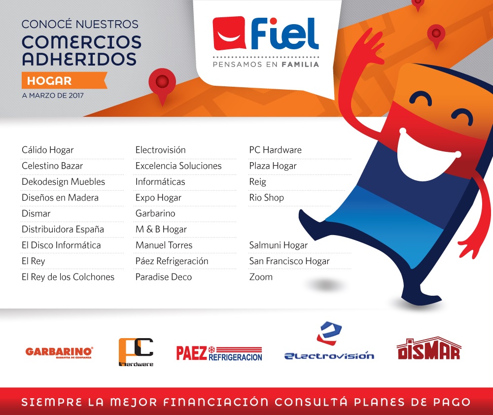Comercios adheridos del rubro Hogar