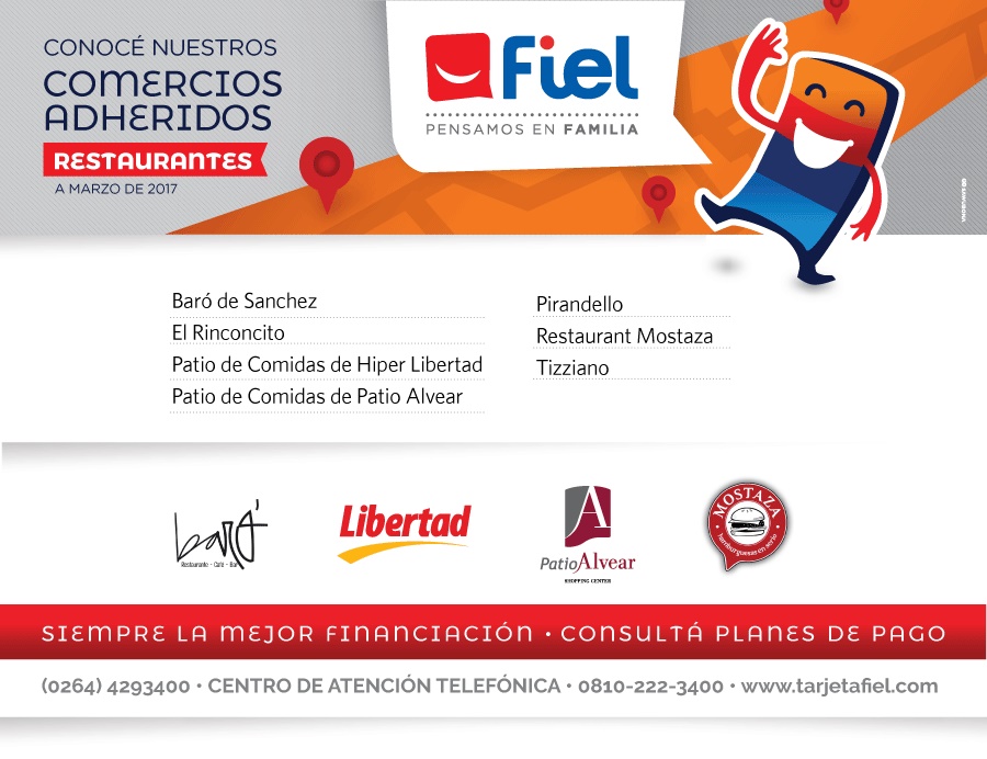 Comercios adheridos del rubro Restaurantes